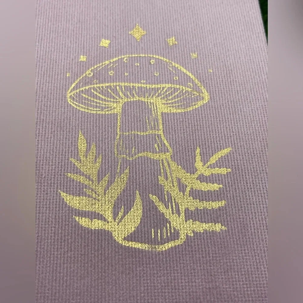 Soft Cloth Journal with Gold Mushroom Detail, Dusty Pink, NWT